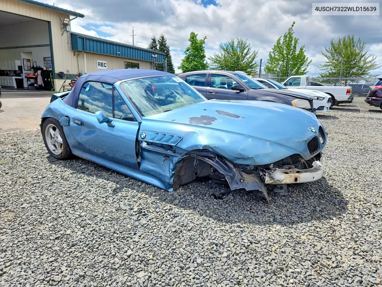 1998 BMW Z3 1.9 VIN: 4USCH7322WLD15639 Lot: 53272866