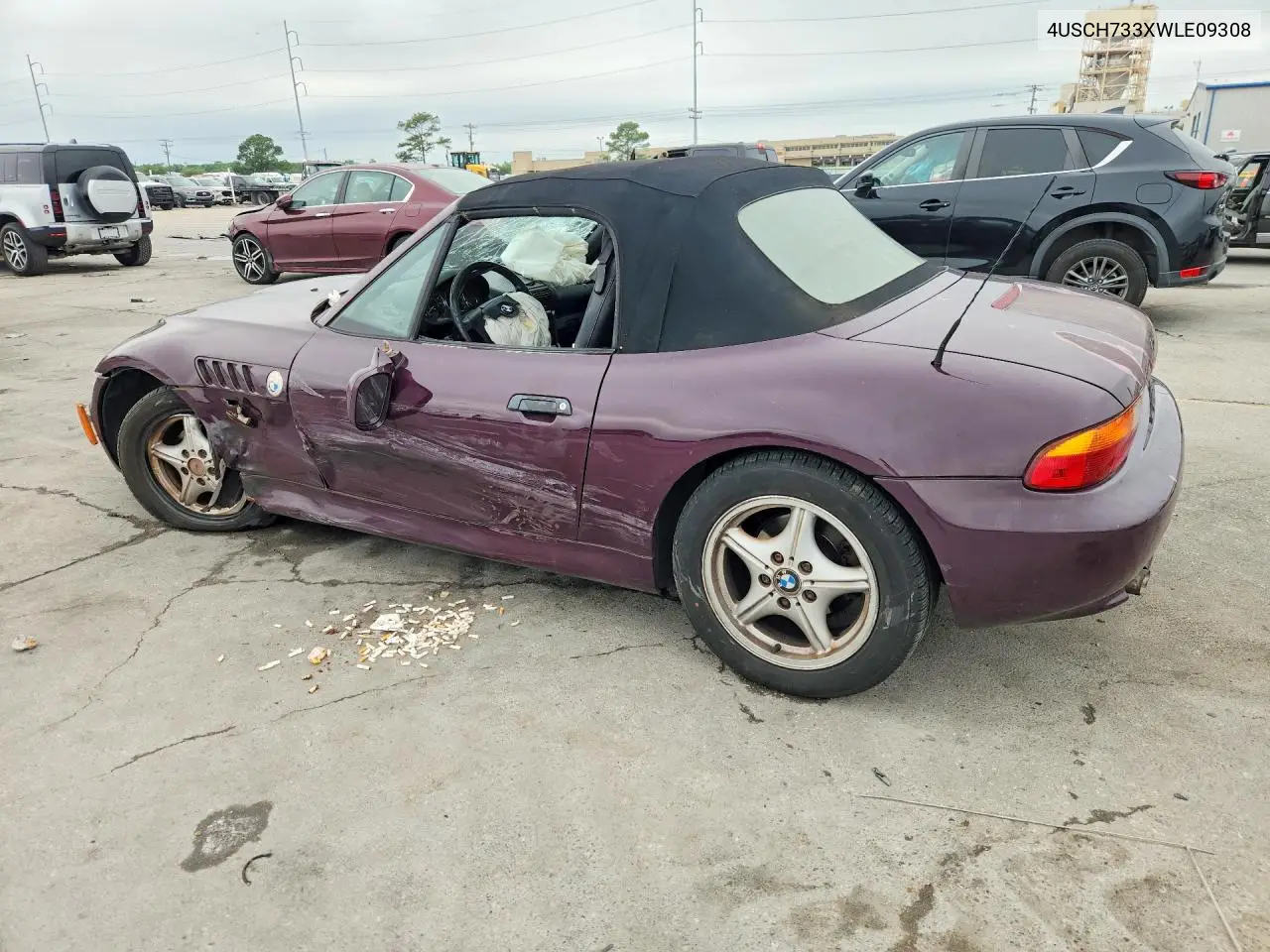 1998 BMW Z3 1.9 VIN: 4USCH733XWLE09308 Lot: 54997186
