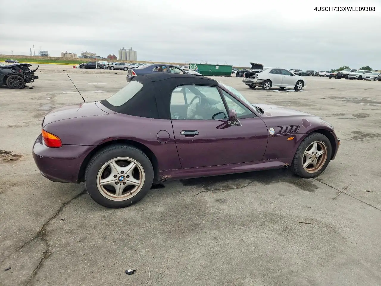 1998 BMW Z3 1.9 VIN: 4USCH733XWLE09308 Lot: 54997186