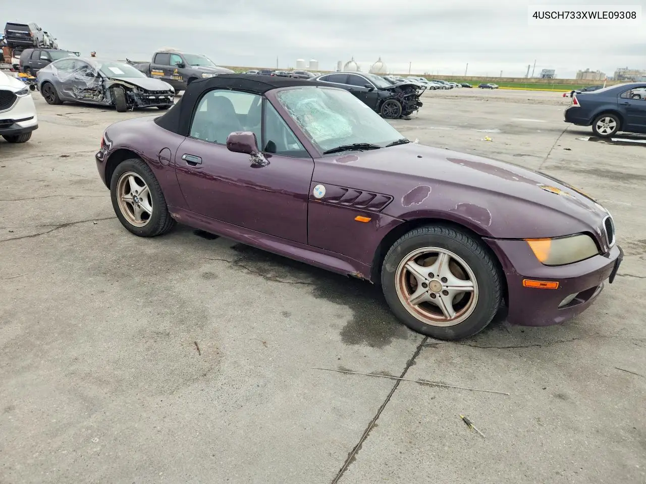 1998 BMW Z3 1.9 VIN: 4USCH733XWLE09308 Lot: 54997186