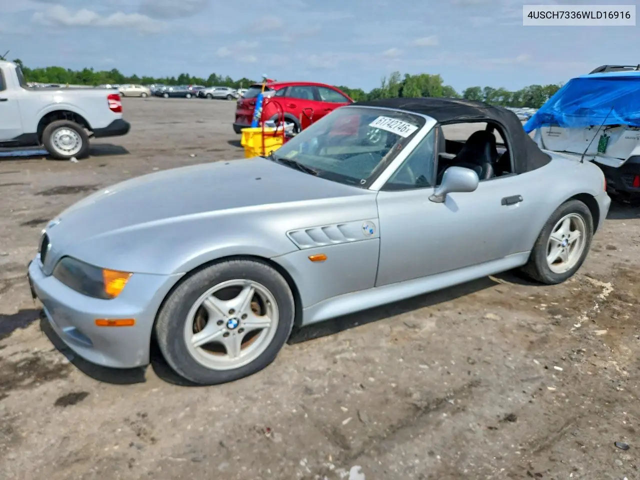 1998 BMW Z3 1.9 VIN: 4USCH7336WLD16916 Lot: 61742746
