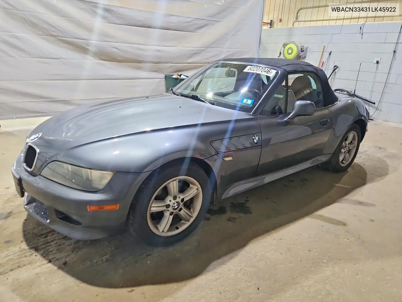 2001 BMW Z3 2.5 VIN: WBACN33431LK45922 Lot: 60207046