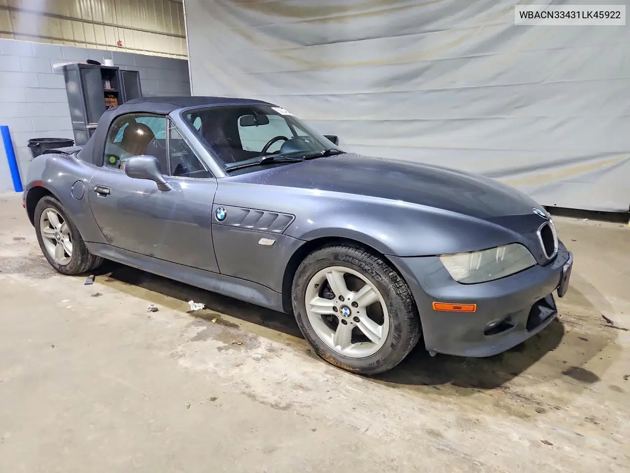 2001 BMW Z3 2.5 VIN: WBACN33431LK45922 Lot: 60207046
