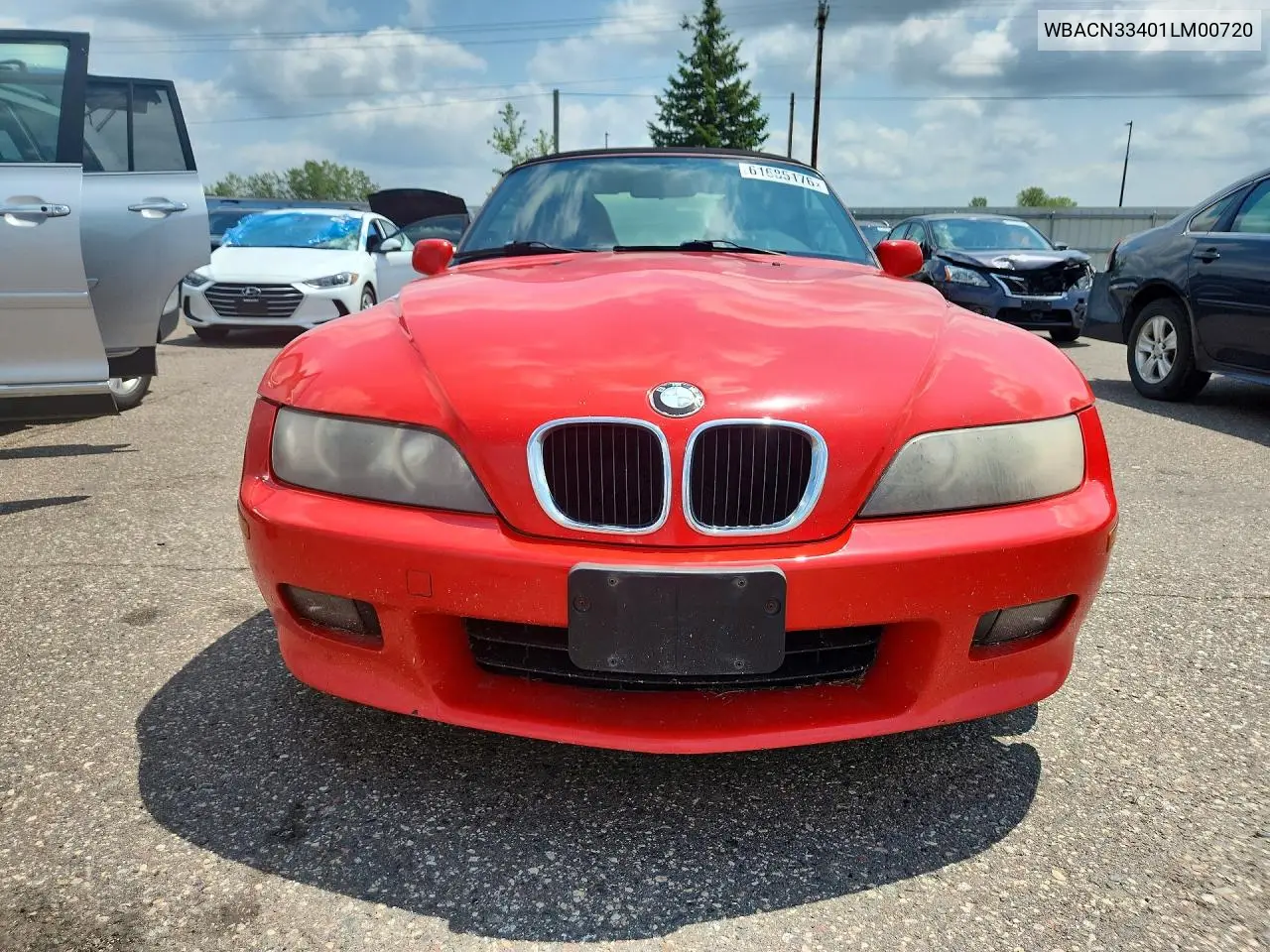2001 BMW Z3 2.5 VIN: WBACN33401LM00720 Lot: 61685176