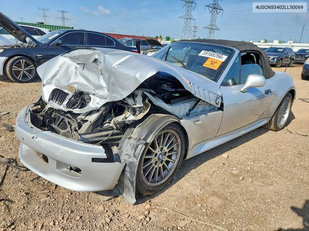 2002 BMW Z3 3.0 VIN: 4USCN53402LL50069 Lot: 59168266
