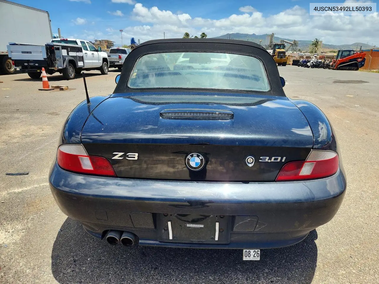 2002 BMW Z3 3.0 VIN: 4USCN53492LL50393 Lot: 60217616