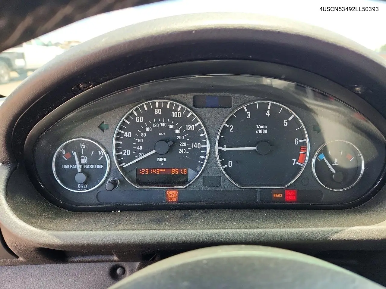 2002 BMW Z3 3.0 VIN: 4USCN53492LL50393 Lot: 60217616