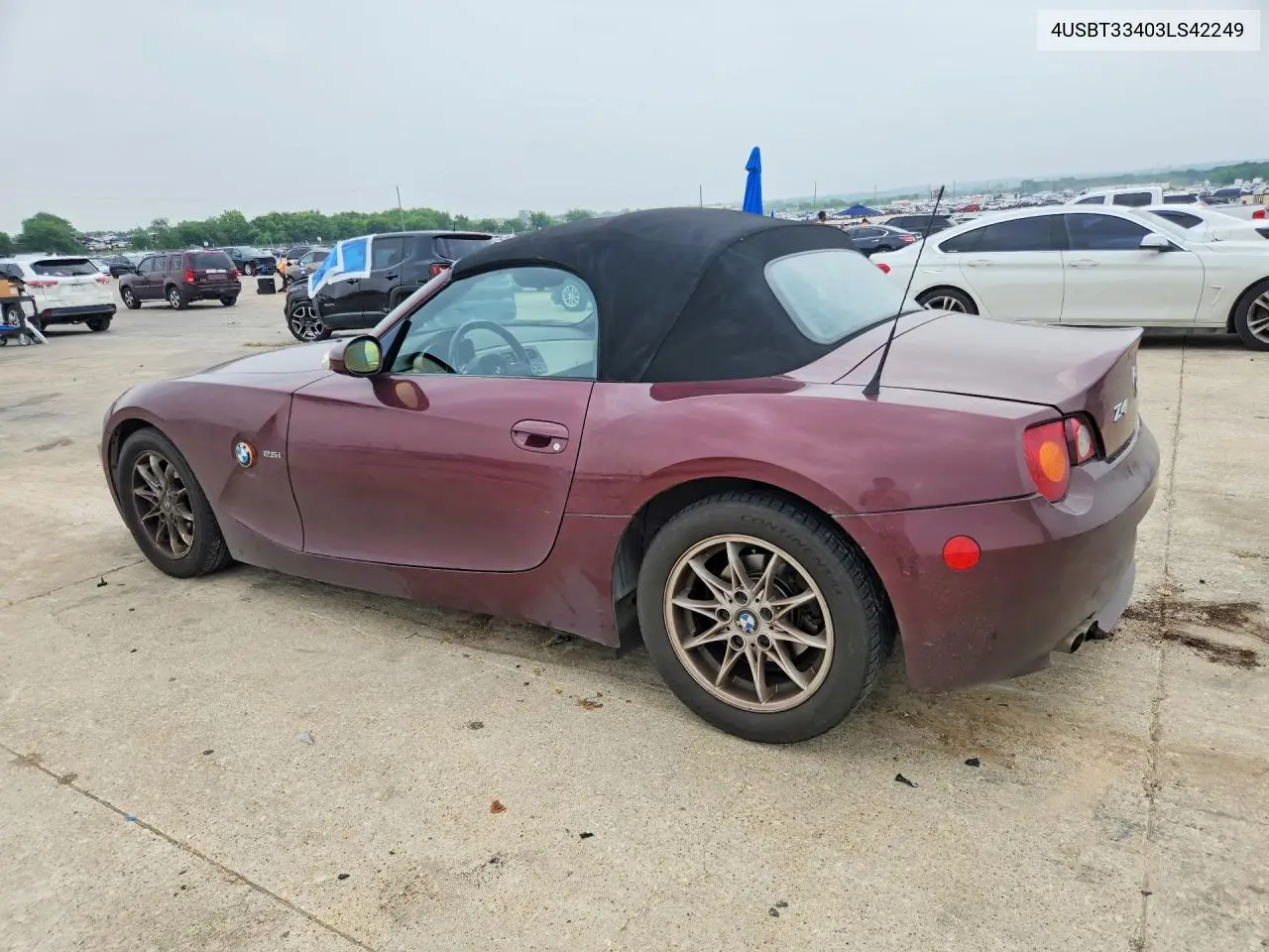 2003 BMW Z4 2.5 VIN: 4USBT33403LS42249 Lot: 51720426