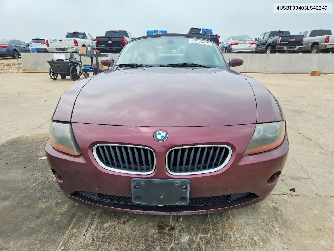 2003 BMW Z4 2.5 VIN: 4USBT33403LS42249 Lot: 51720426