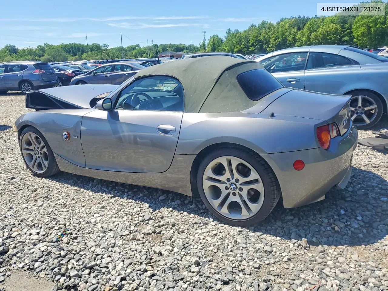 2003 BMW Z4 3.0 VIN: 4USBT534X3LT23075 Lot: 54462896