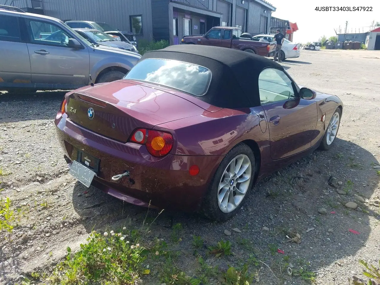 2003 BMW Z4 2.5 VIN: 4USBT33403LS47922 Lot: 58054746