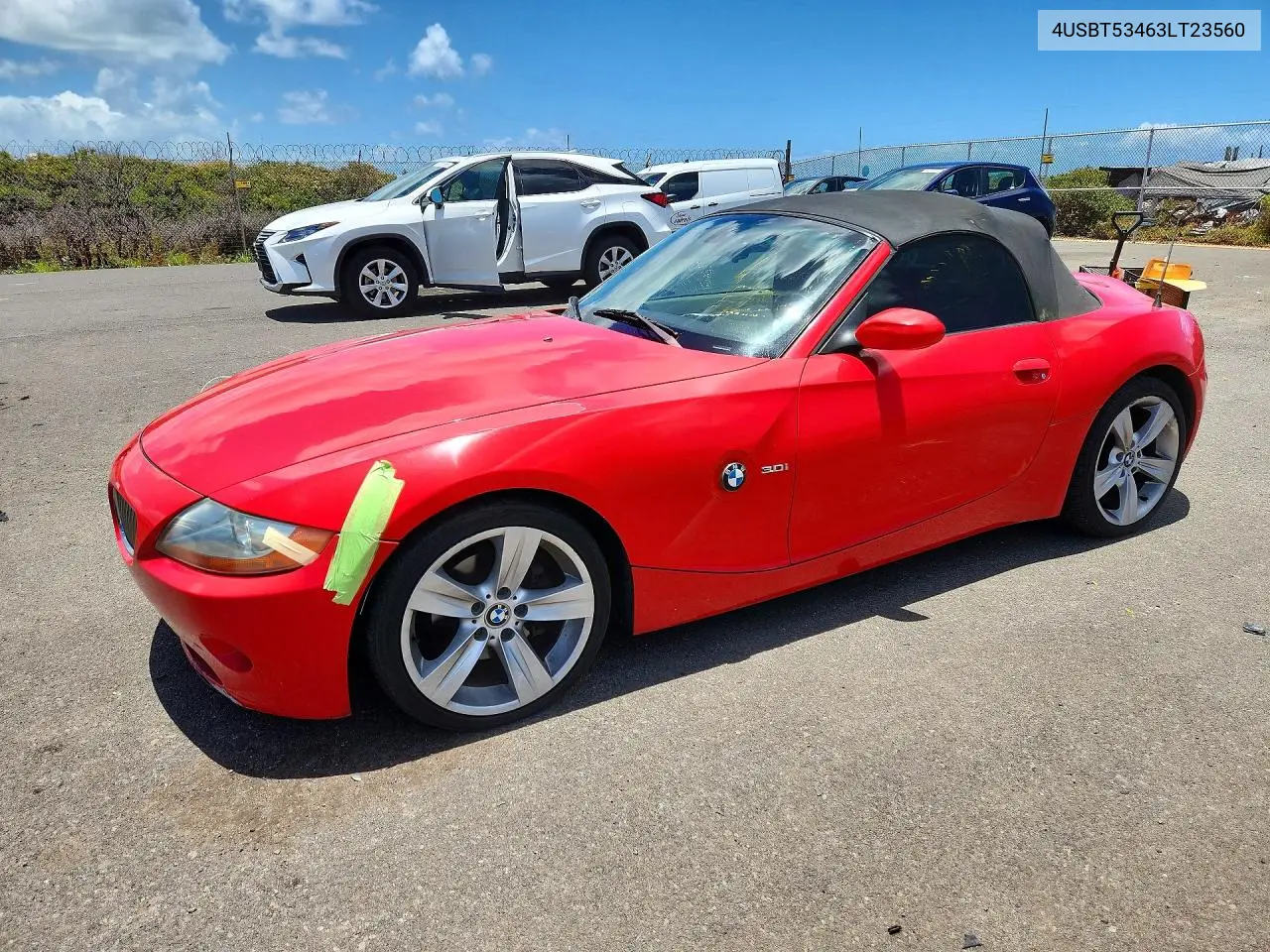 2003 BMW Z4 3.0 VIN: 4USBT53463LT23560 Lot: 58156546