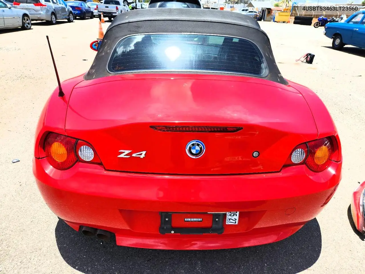 2003 BMW Z4 3.0 VIN: 4USBT53463LT23560 Lot: 58156546