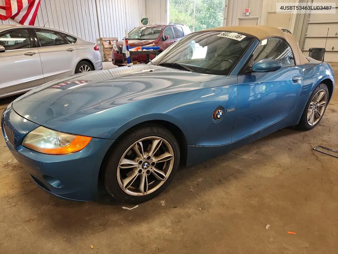2003 BMW Z4 3.0 VIN: 4USBT53463LU03487 Lot: 60233146