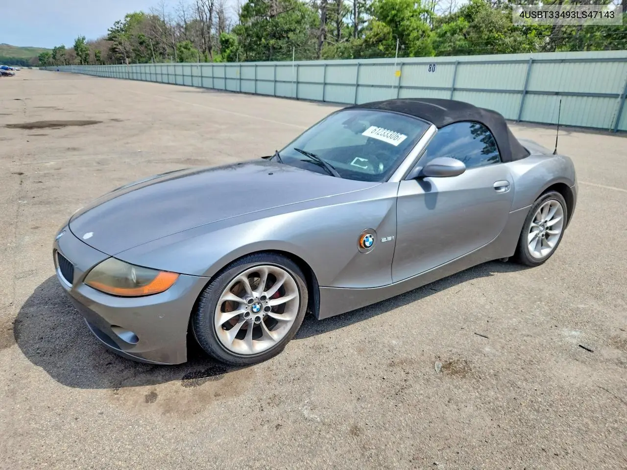 2003 BMW Z4 2.5 VIN: 4USBT33493LS47143 Lot: 61233306