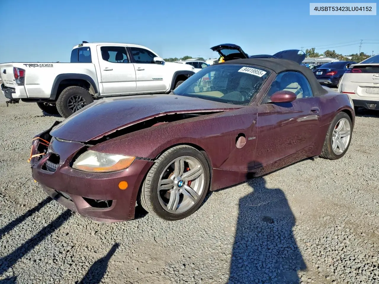2003 BMW Z4 3.0 VIN: 4USBT53423LU04152 Lot: 94419955