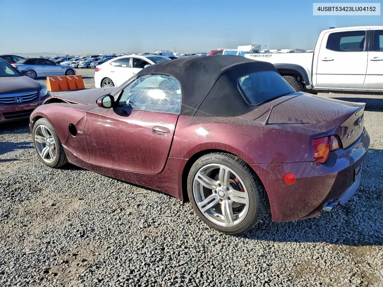 2003 BMW Z4 3.0 VIN: 4USBT53423LU04152 Lot: 94419955