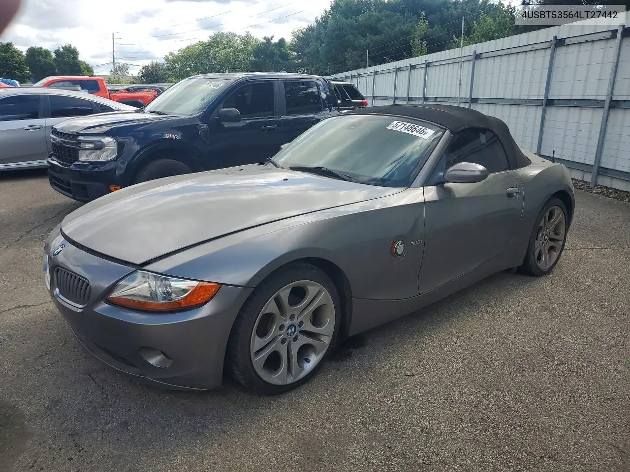 2004 BMW Z4 3.0 VIN: 4USBT53564LT27442 Lot: 57148646