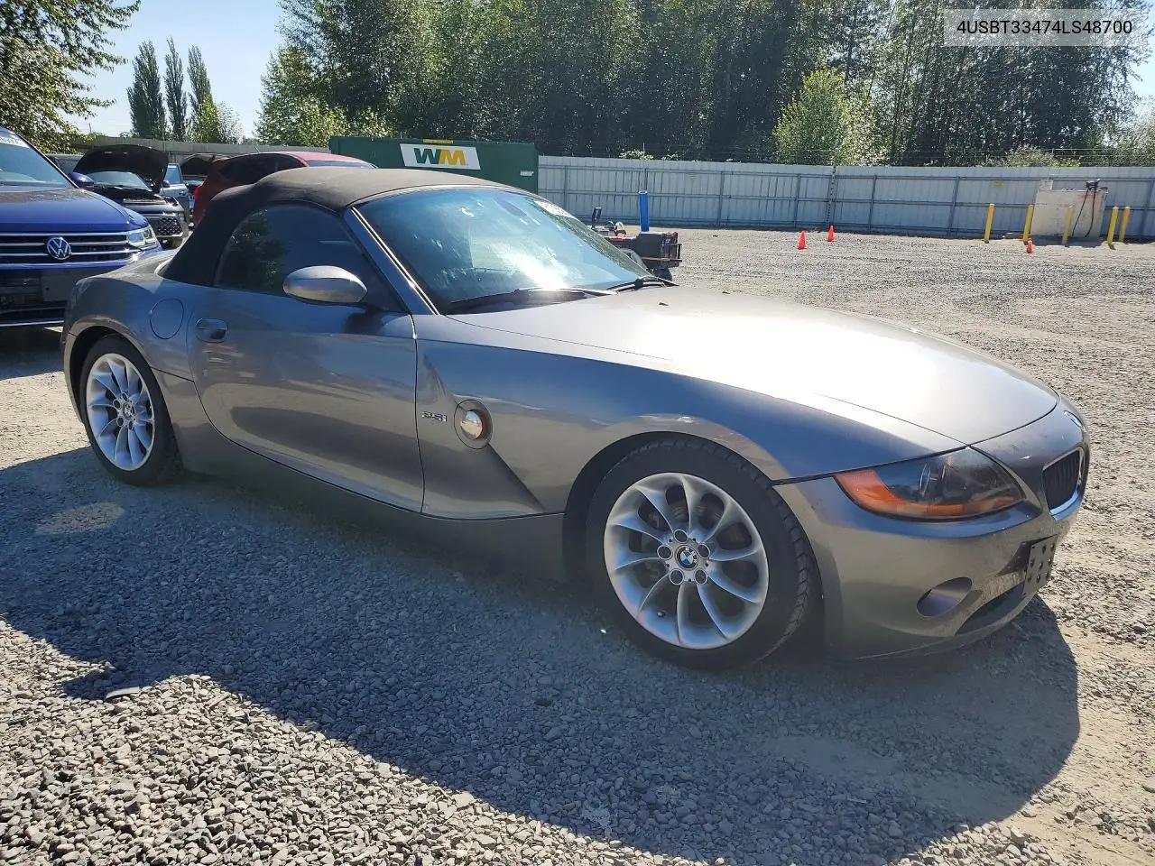 2004 BMW Z4 2.5 VIN: 4USBT33474LS48700 Lot: 61065826