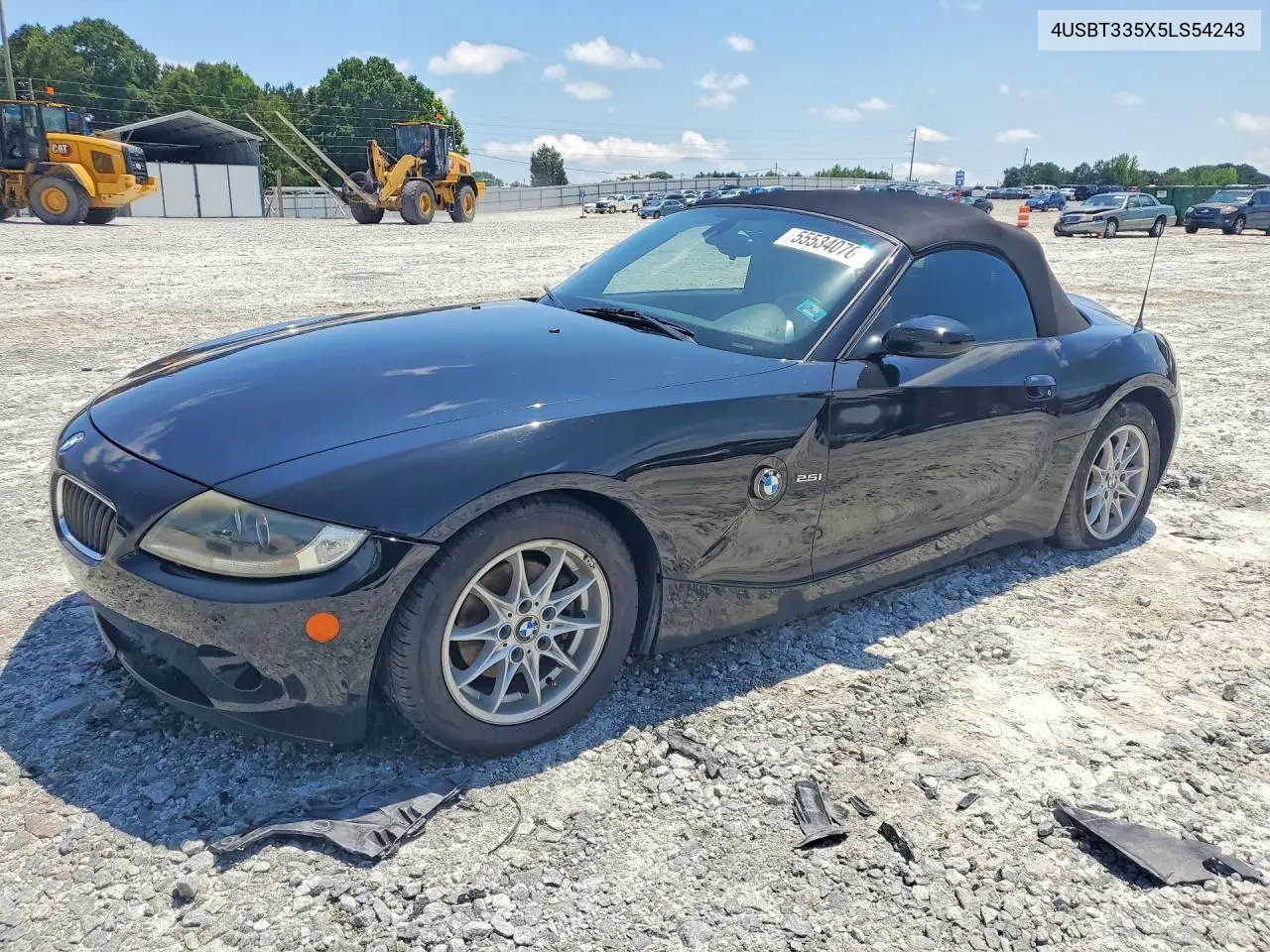 2005 BMW Z4 2.5 VIN: 4USBT335X5LS54243 Lot: 55534076