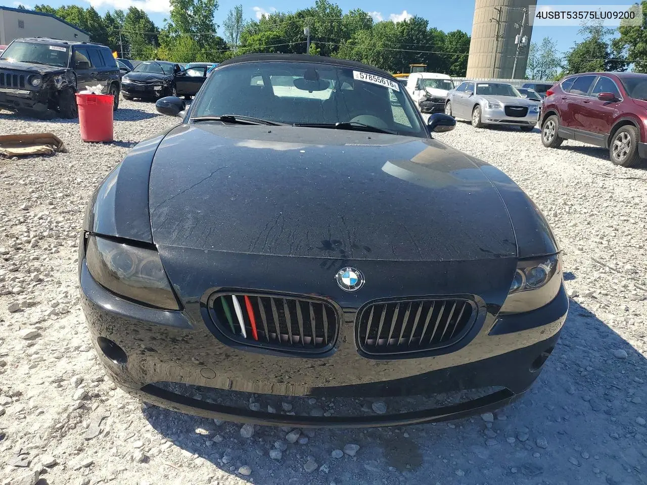 2005 BMW Z4 3.0 VIN: 4USBT53575LU09200 Lot: 57855616