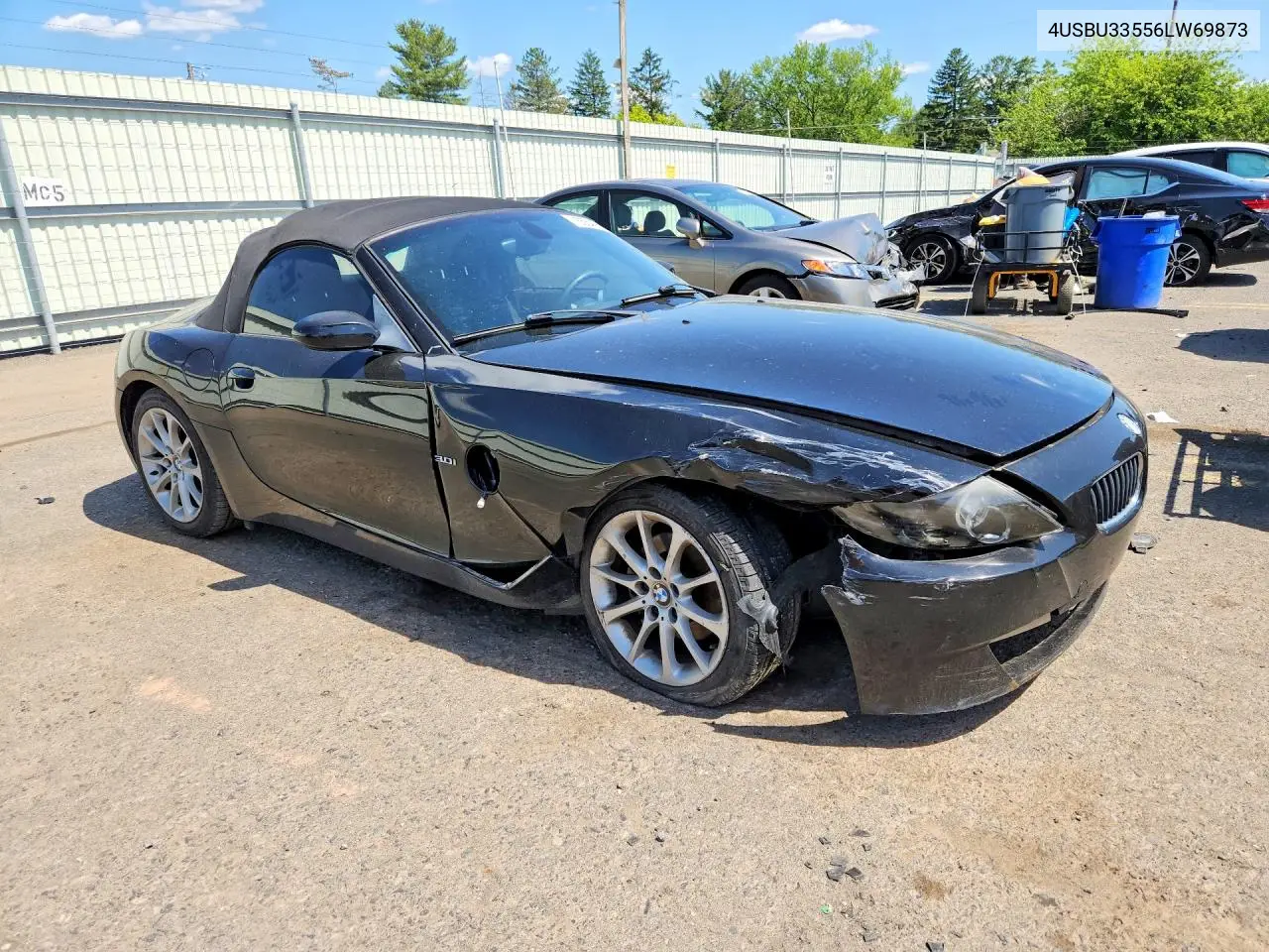 2006 BMW Z4 3.0 VIN: 4USBU33556LW69873 Lot: 55542696