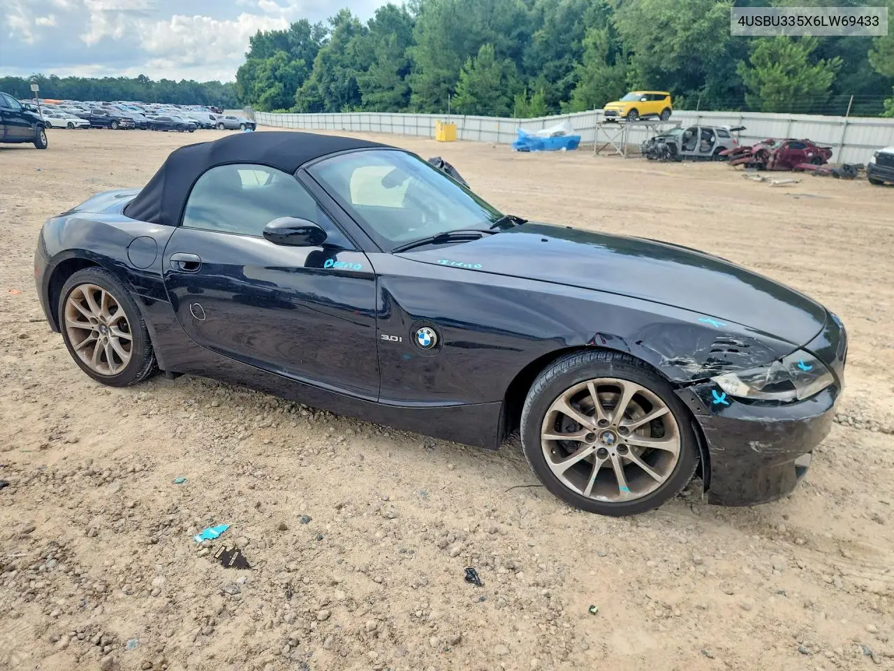 2006 BMW Z4 3.0 VIN: 4USBU335X6LW69433 Lot: 57490826