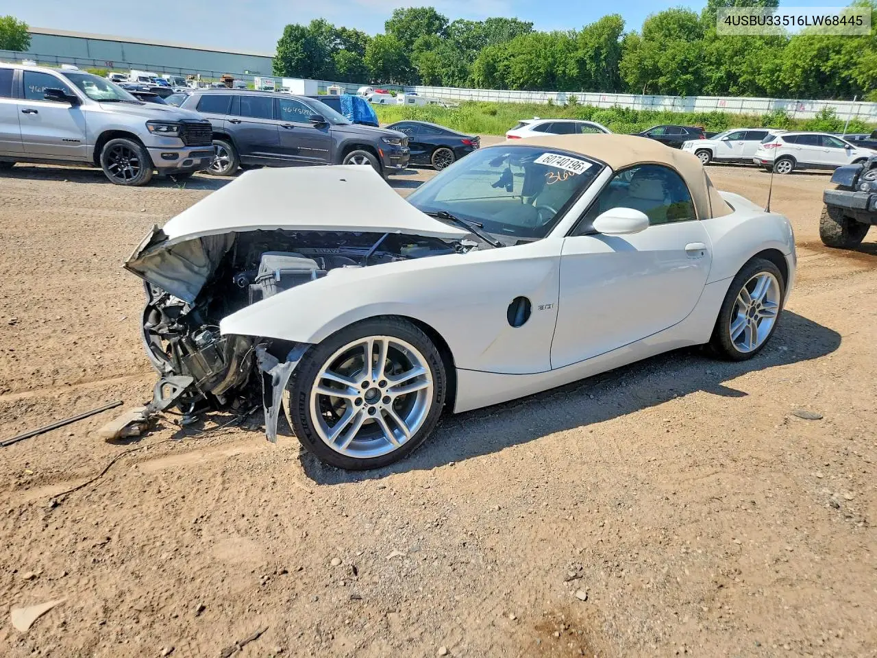 2006 BMW Z4 3.0 VIN: 4USBU33516LW68445 Lot: 60740196