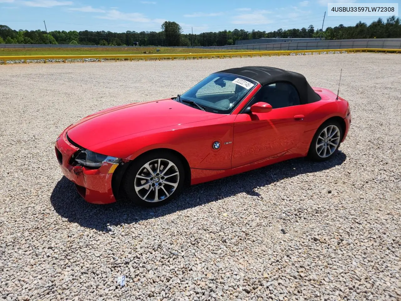 2007 BMW Z4 3.0 VIN: 4USBU33597LW72308 Lot: 52222146