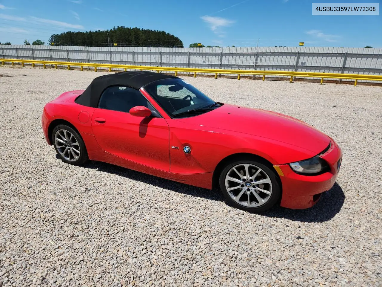 2007 BMW Z4 3.0 VIN: 4USBU33597LW72308 Lot: 52222146