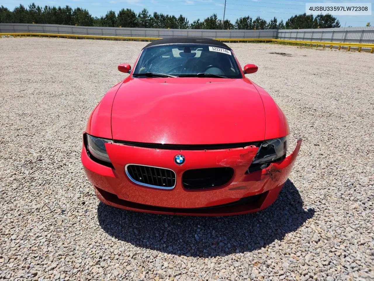 2007 BMW Z4 3.0 VIN: 4USBU33597LW72308 Lot: 52222146