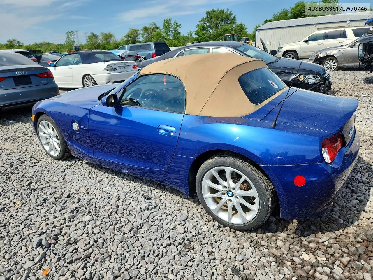 2007 BMW Z4 3.0 VIN: 4USBU33517LW70746 Lot: 54806656