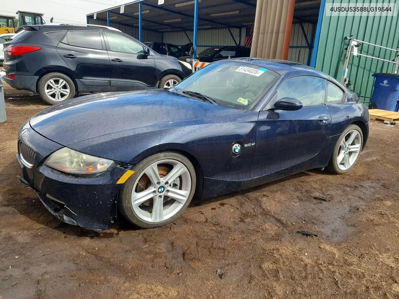 2008 BMW Z4 3.0Si VIN: 4USDU53588LG19544 Lot: 51434026