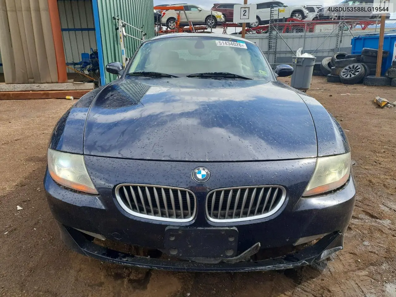 2008 BMW Z4 3.0Si VIN: 4USDU53588LG19544 Lot: 51434026