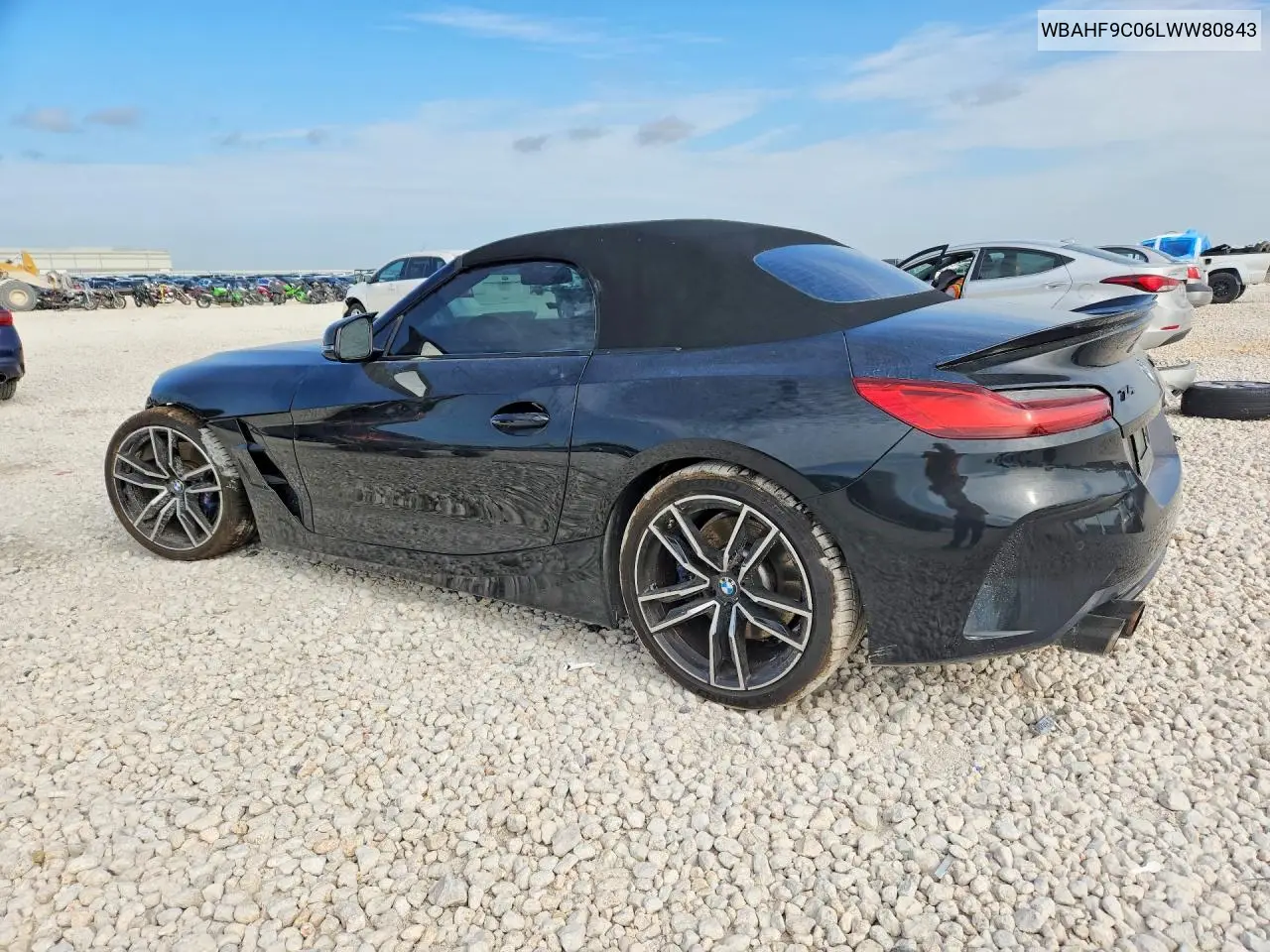 2020 BMW Z4 M40I VIN: WBAHF9C06LWW80843 Lot: 85964345