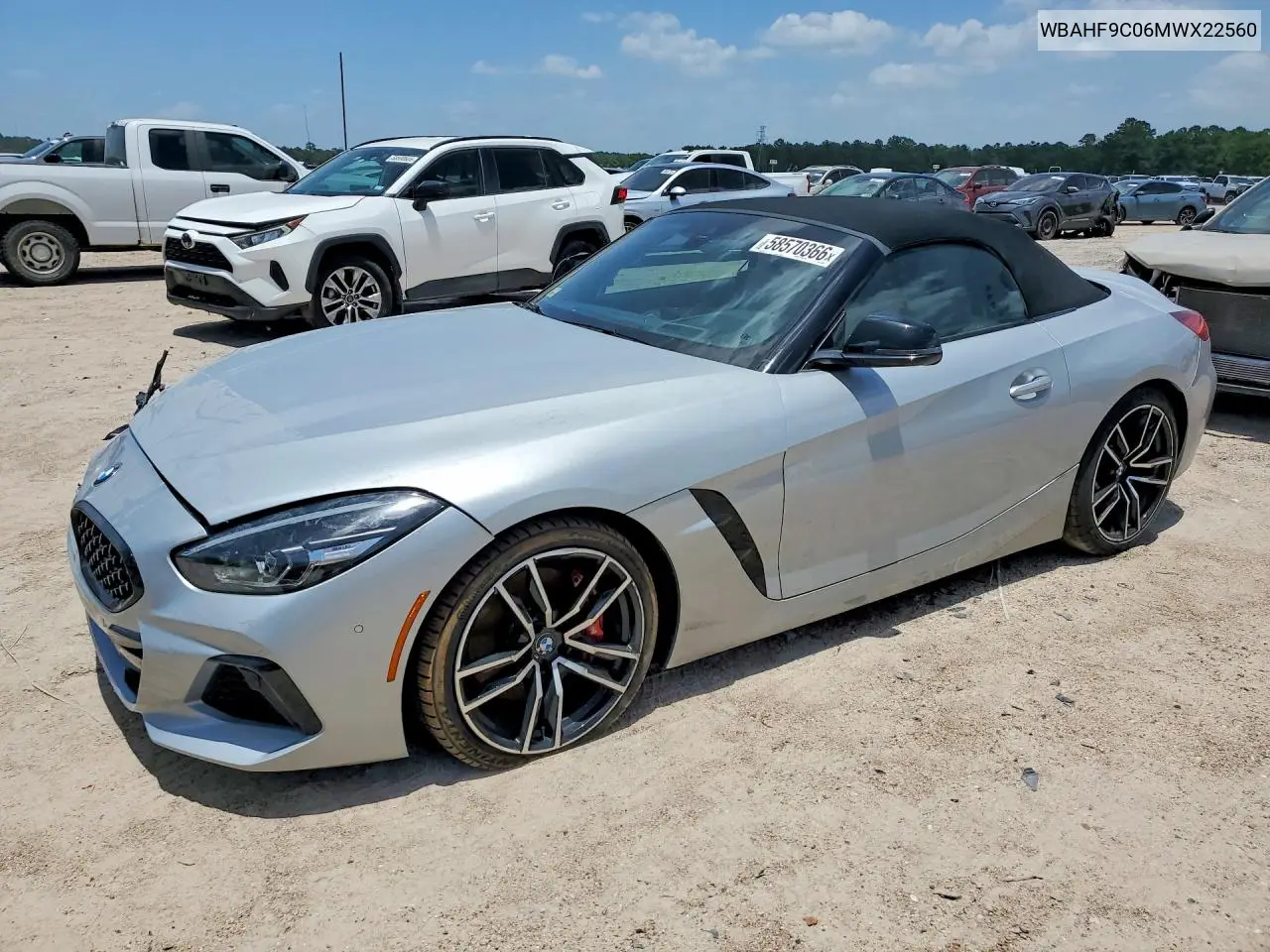 2021 BMW Z4 M40I VIN: WBAHF9C06MWX22560 Lot: 58570366