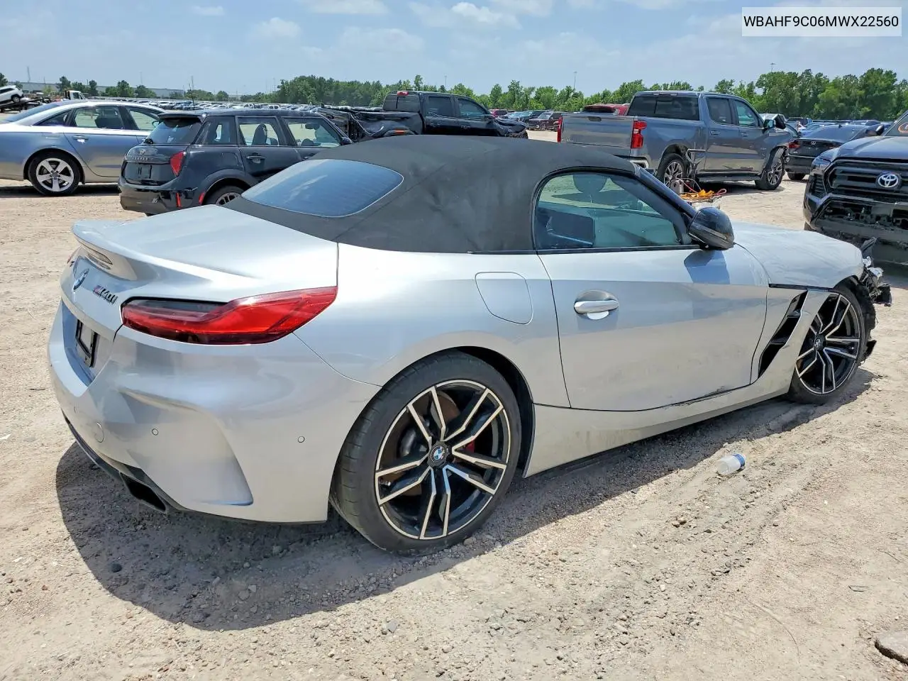 2021 BMW Z4 M40I VIN: WBAHF9C06MWX22560 Lot: 58570366