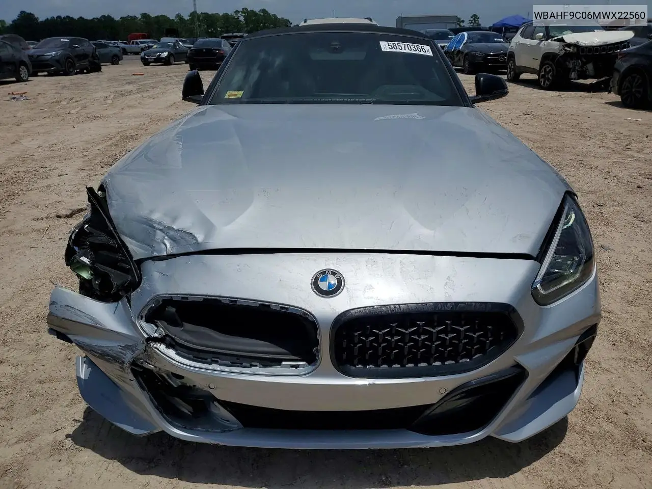 2021 BMW Z4 M40I VIN: WBAHF9C06MWX22560 Lot: 58570366