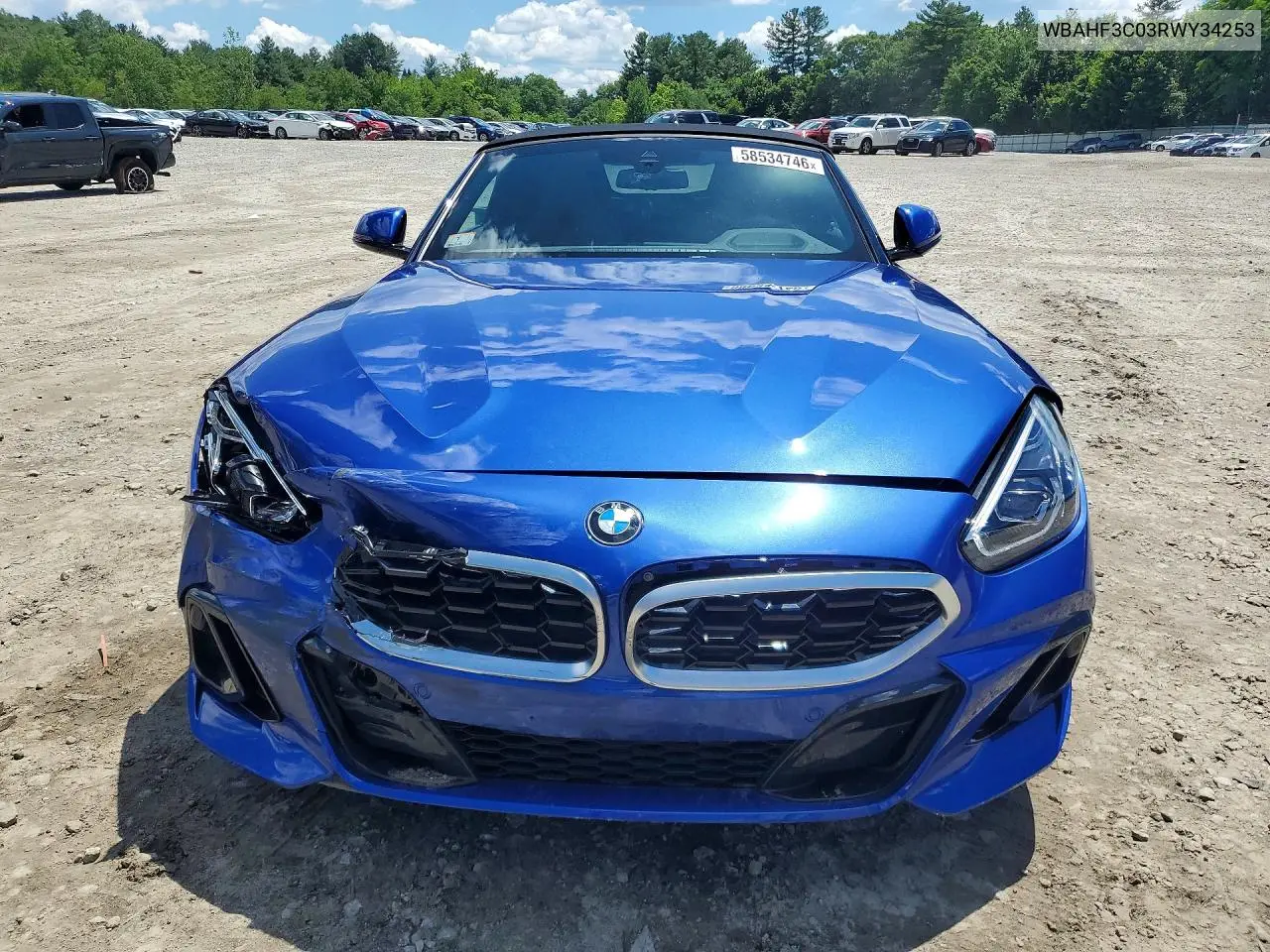 2024 BMW Z4 Sdrive30I VIN: WBAHF3C03RWY34253 Lot: 58534746