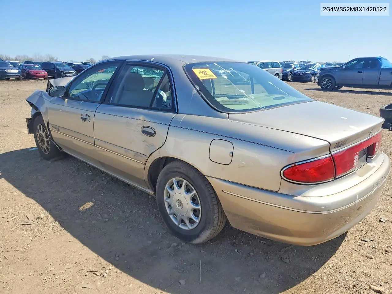 1999 Buick Century Custom VIN: 2G4WS52M8X1420522 Lot: 50148596