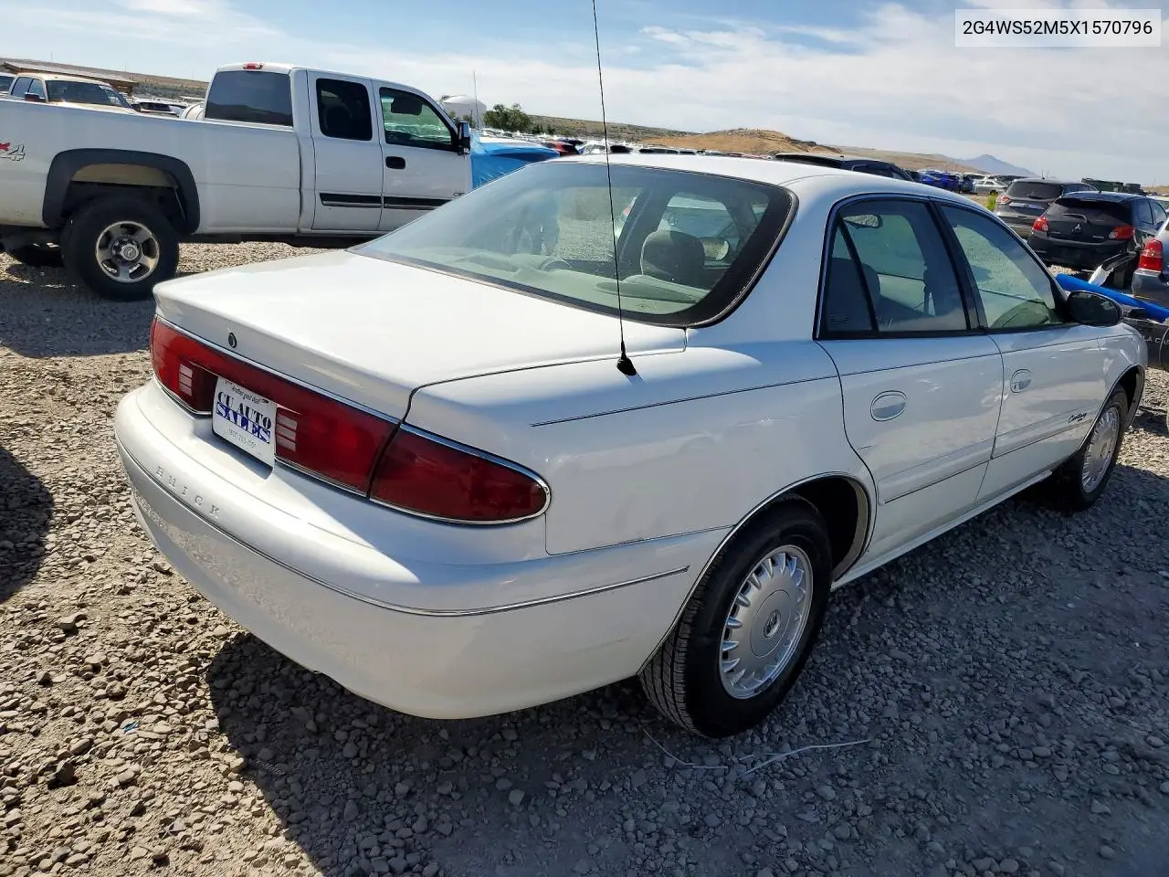 1999 Buick Century Custom VIN: 2G4WS52M5X1570796 Lot: 55821226