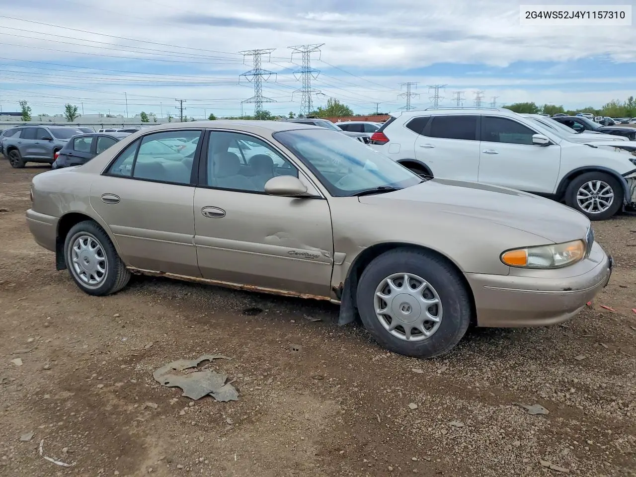 2000 Buick Century Custom VIN: 2G4WS52J4Y1157310 Lot: 52067596