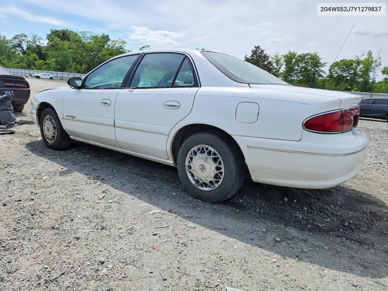 2000 Buick Century Custom VIN: 2G4WS52J7Y1279837 Lot: 52295676