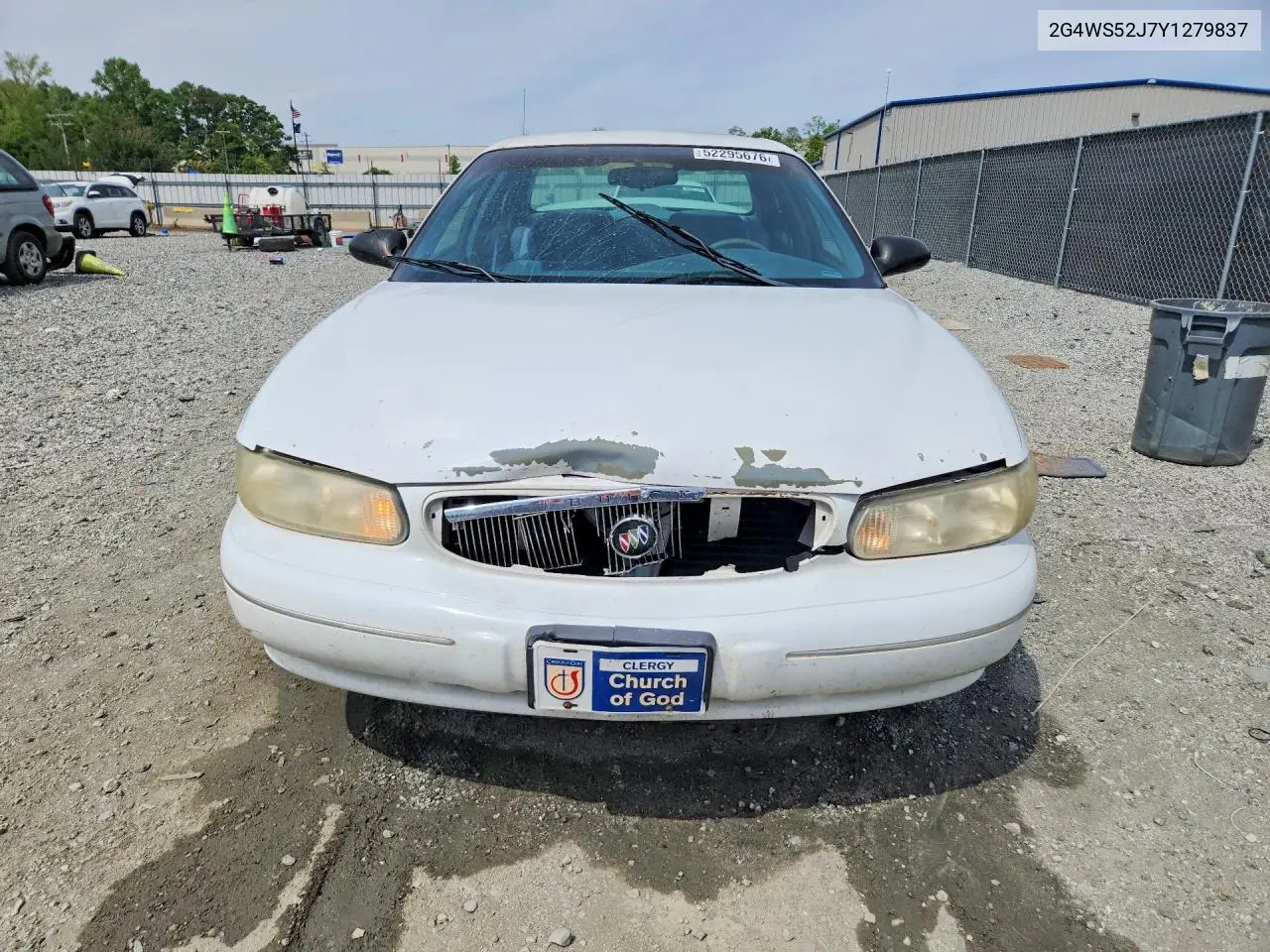 2000 Buick Century Custom VIN: 2G4WS52J7Y1279837 Lot: 52295676