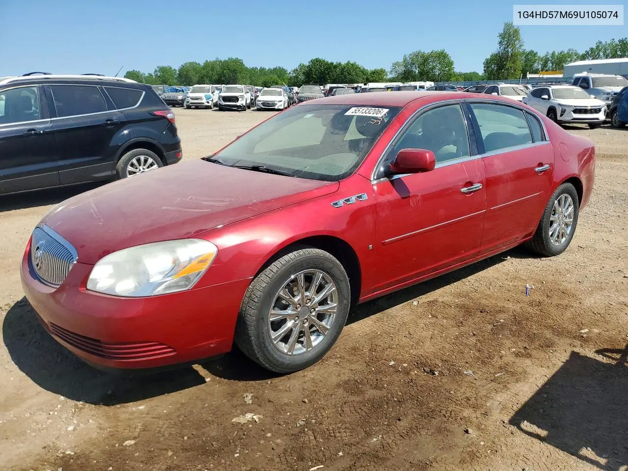 2009 Buick Lucerne Cxl VIN: 1G4HD57M69U105074 Lot: 55133206