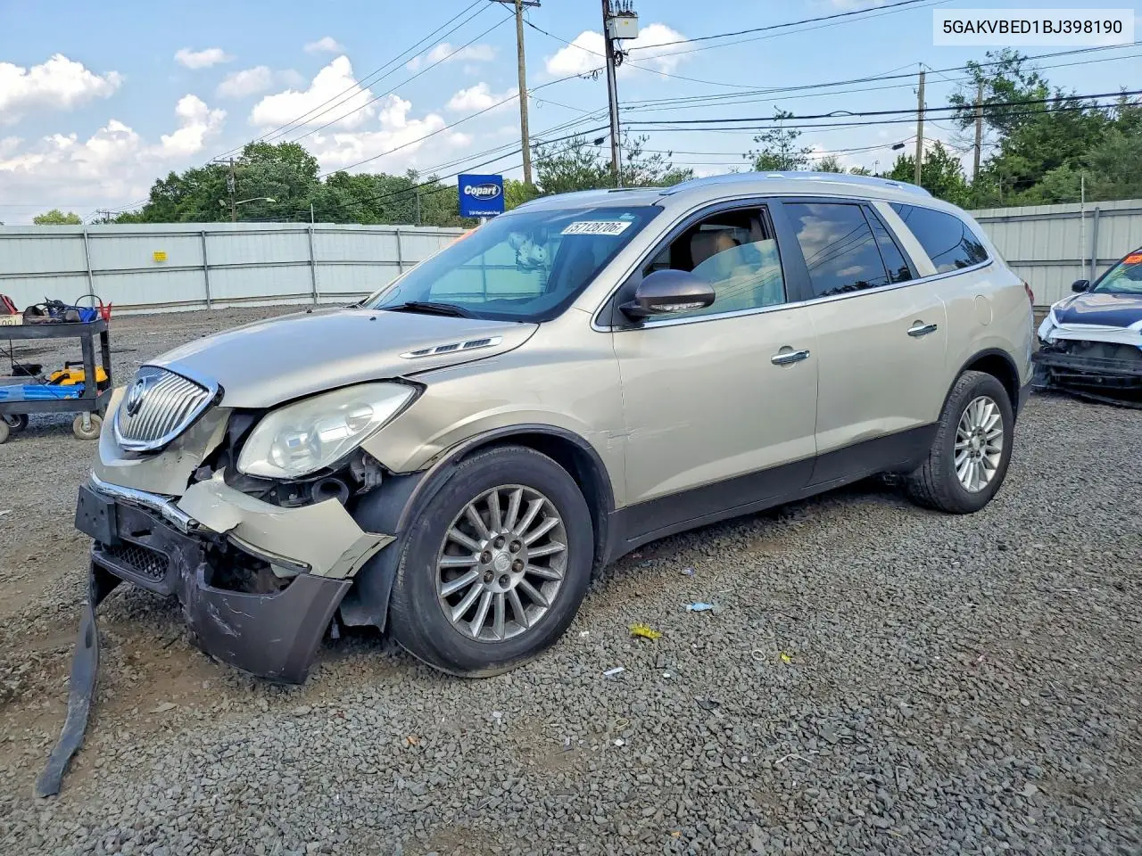 2011 Buick Enclave Cxl VIN: 5GAKVBED1BJ398190 Lot: 57128706