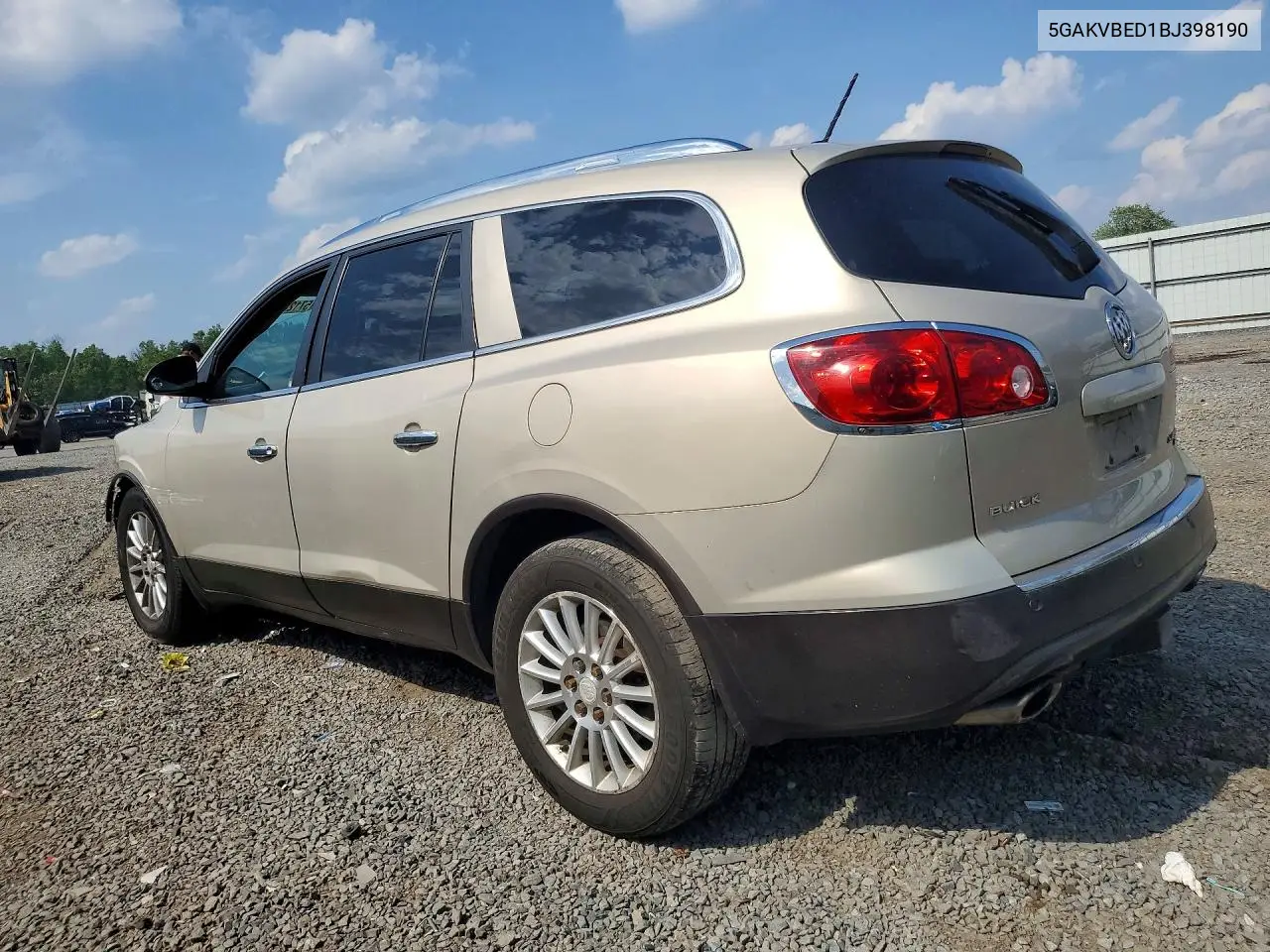 2011 Buick Enclave Cxl VIN: 5GAKVBED1BJ398190 Lot: 57128706