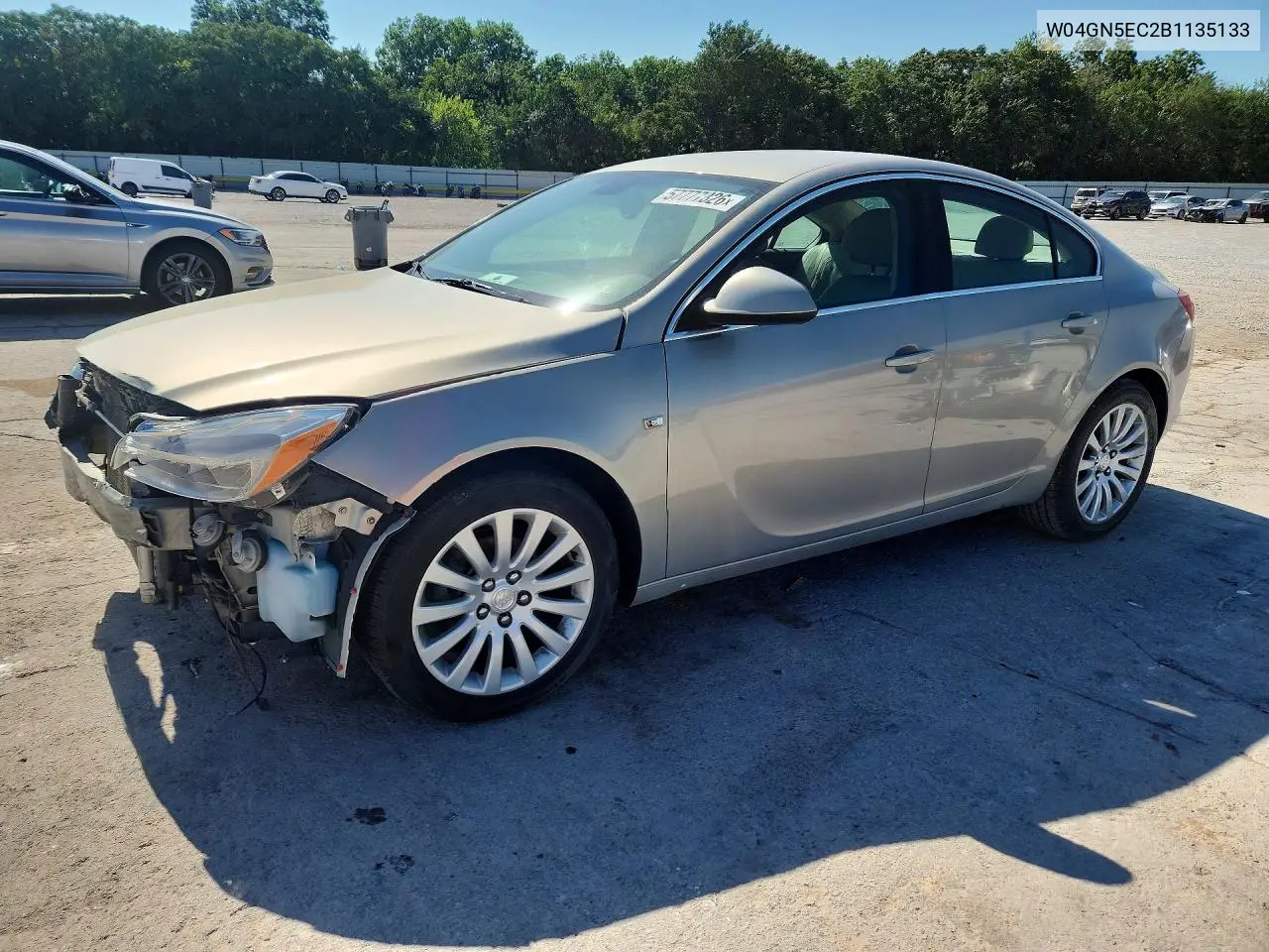 2011 Buick Regal VIN: W04GN5EC2B1135133 Lot: 57777326