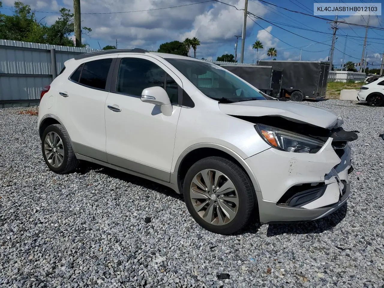 2017 Buick Encore Preferred VIN: KL4CJASB1HB012103 Lot: 57658776