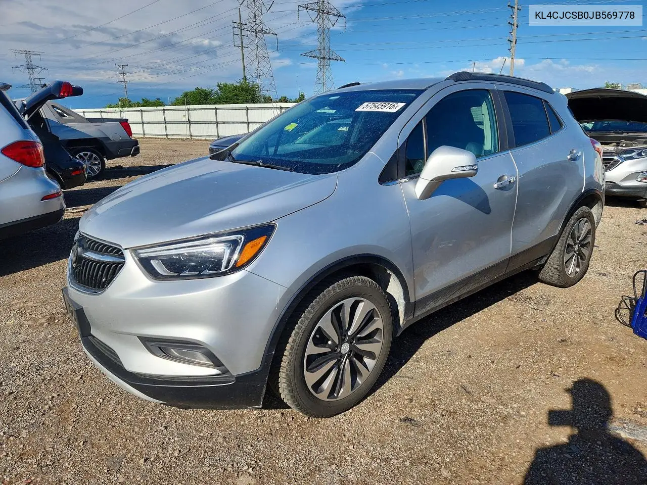 2018 Buick Encore Essence VIN: KL4CJCSB0JB569778 Lot: 57545916
